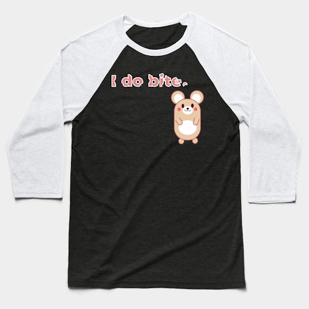 I do bite. cute 2 (White frame) Baseball T-Shirt by brainfog